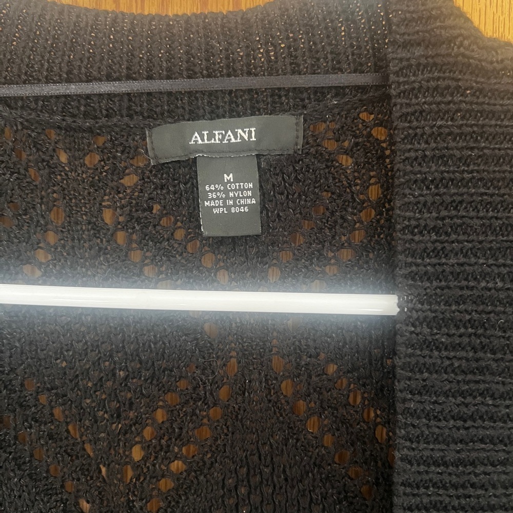 Alfani 3/4 sleeve Black Knit Sweater - Picture 5 of 5